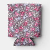 patroon met schattige kawaii doodle katten blikjeskoeler (Voorkant)