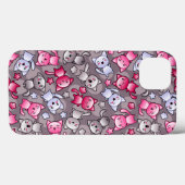 patroon met schattige kawaii doodle katten Case-Mate iPhone case (Achterkant (horizontaal))
