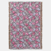 patroon met schattige kawaii doodle katten deken (Voorkant Verticaal)