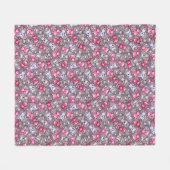 patroon met schattige kawaii doodle katten fleece deken (Voorkant (Horizontaal))