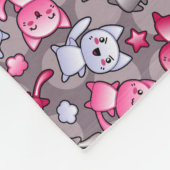 patroon met schattige kawaii doodle katten fleece deken (Hoek)