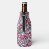 patroon met schattige kawaii doodle katten flesjeskoeler (Fles Achterkant)