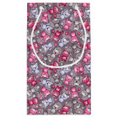 patroon met schattige kawaii doodle katten klein cadeauzakje (Achterkant)