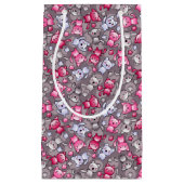 patroon met schattige kawaii doodle katten klein cadeauzakje (Voorkant)