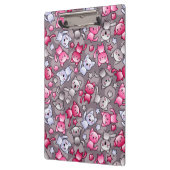 patroon met schattige kawaii doodle katten klembord (Links)