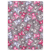 patroon met schattige kawaii doodle katten klembord (Achterkant)