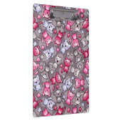 patroon met schattige kawaii doodle katten klembord (Rechts)