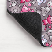 patroon met schattige kawaii doodle katten muismat (Hoek)