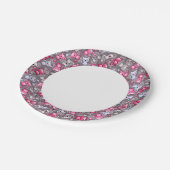 patroon met schattige kawaii doodle katten papieren bordje (Gekanteld)