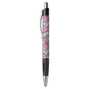 patroon met schattige kawaii doodle katten pen