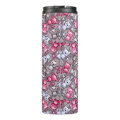 patroon met schattige kawaii doodle katten thermosbeker (Achterkant)