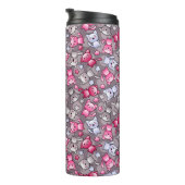 patroon met schattige kawaii doodle katten thermosbeker (Geroteerd rechts)