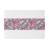 patroon met schattige kawaii doodle katten uitnodigingen wikkel (Achterkant Voorbeeld)