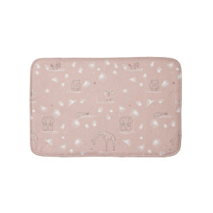 patroon met schattige oerwouden van baby badmat