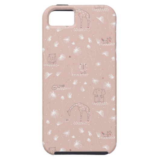 patroon met schattige oerwouden van baby Case-Mate iPhone case (Achterkant)