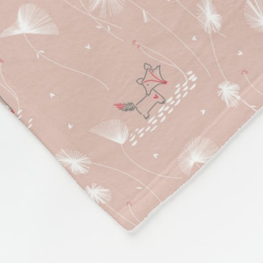 patroon met schattige oerwouden van baby fleece deken (Hoek)