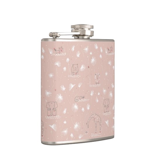 patroon met schattige oerwouden van baby heupfles (Rechts)