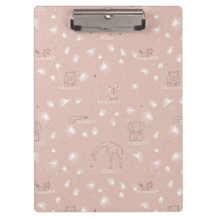 patroon met schattige oerwouden van baby klembord