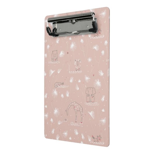 patroon met schattige oerwouden van baby mini klembord (Angled2)