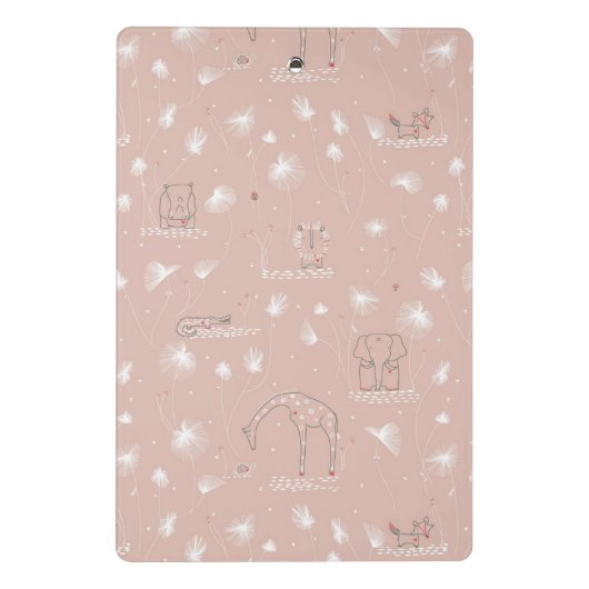 patroon met schattige oerwouden van baby mini klembord (Achterkant)