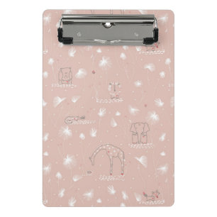 patroon met schattige oerwouden van baby mini klembord