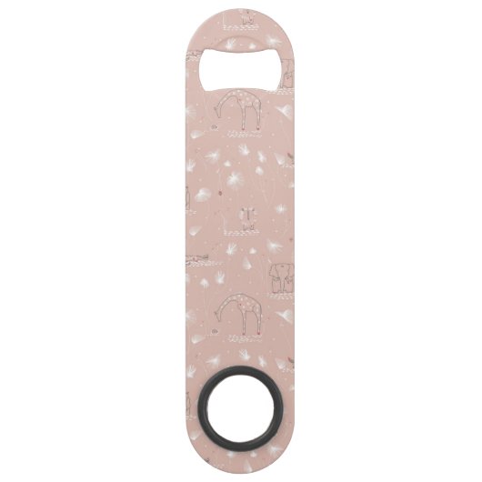 patroon met schattige oerwouden van baby speed flessenopener (Voorkant)