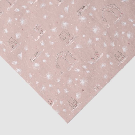 patroon met schattige oerwouden van baby tissuepapier (Detail)