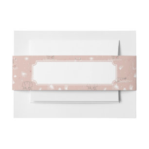 patroon met schattige oerwouden van baby uitnodigingen wikkel