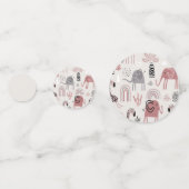 patroon met schattige olifanten en reuzengiraffes confetti (Voorkanten)