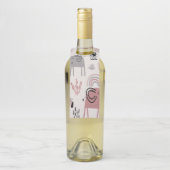 patroon met schattige olifanten en reuzengiraffes flessenhanger (Op fles)