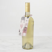 patroon met schattige olifanten en reuzengiraffes flessenhanger (Schuin)