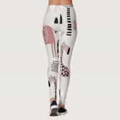 patroon met schattige olifanten en reuzengiraffes leggings (Achterkant)
