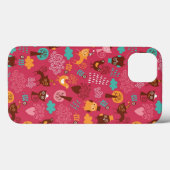 Patroon met schattige vogels en katten Case-Mate iPhone case (Achterkant (horizontaal))