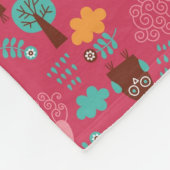 Patroon met schattige vogels en katten fleece deken (Hoek)