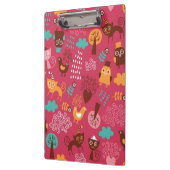 Patroon met schattige vogels en katten klembord (Links)