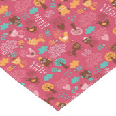 Patroon met schattige vogels en katten korte tafelloper (Hoek)