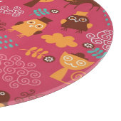 Patroon met schattige vogels en katten snijplank (Hoek)