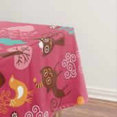Patroon met schattige vogels en katten tafelkleed (Voorbeeld)