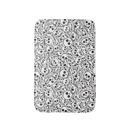 Patroon met schedels badmat (Voorkant Verticaal)