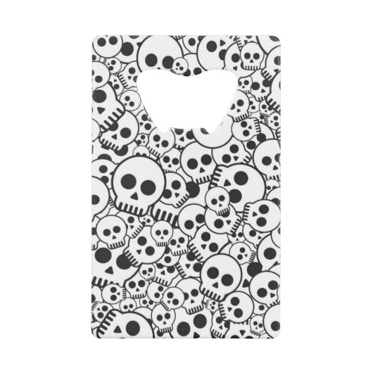 Patroon met schedels creditkaart flessenopener (Voorkant)