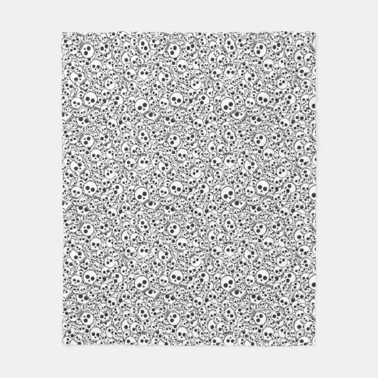 Patroon met schedels fleece deken (Voorkant)