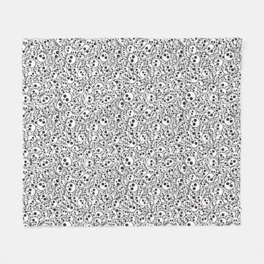 Patroon met schedels fleece deken (Voorkant (Horizontaal))