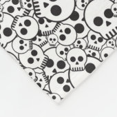 Patroon met schedels fleece deken (Hoek)