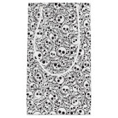 Patroon met schedels klein cadeauzakje (Voorkant)