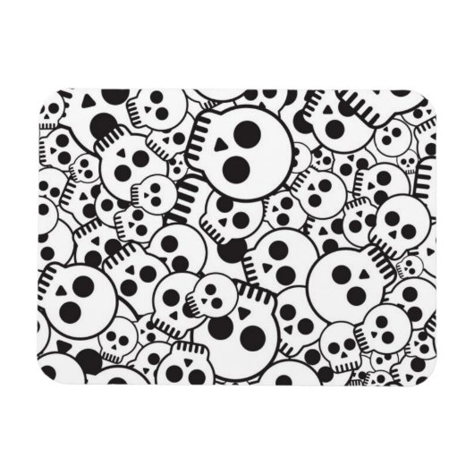 Patroon met schedels magneet (Horizontaal)