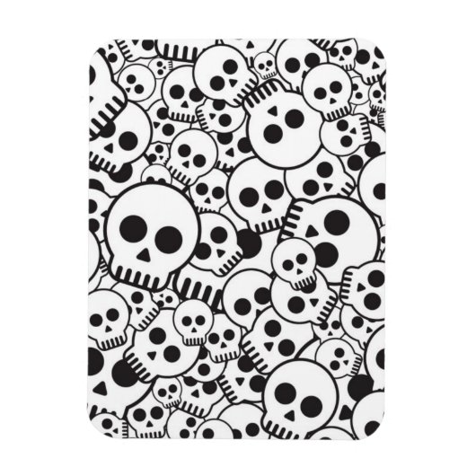 Patroon met schedels magneet (Verticaal)