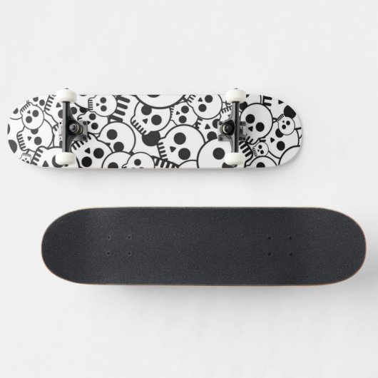 Patroon met schedels persoonlijk skateboard (Horizontaal)