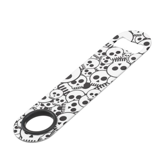 Patroon met schedels speed flessenopener (Achterkant Gekanteld)