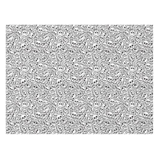 Patroon met schedels tafelkleed (Voorkant (Horizontaal))