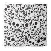 Patroon met schedels tegeltje (Voorkant)